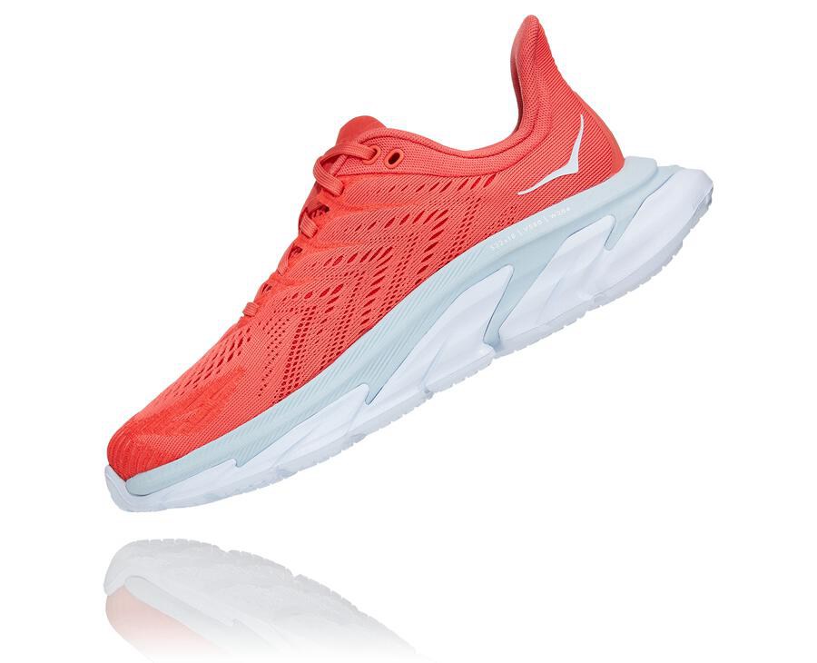 Hoka One One Tenisky Damske Červené/Biele - Clifton Edge - 75483-NODV